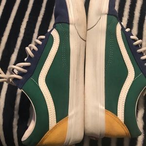 Vans size 8.5 color blue, green, yellow